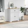 VidaXL Hallway Cabinet BODO White and Brown 80x35x90 Cm, Hallway Furniture, Cloakroom Furniture, Storage Furniture 4016867