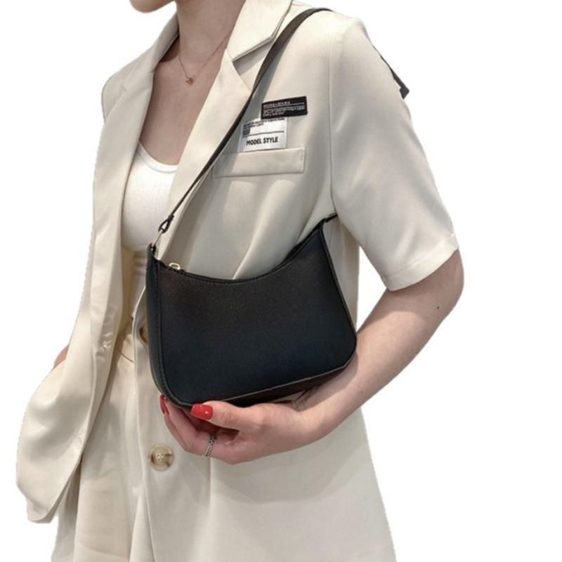 Cute Solid Color Small Square Bag Lightweight Portable Single Shoulder Armpit Bag for Students School Daily