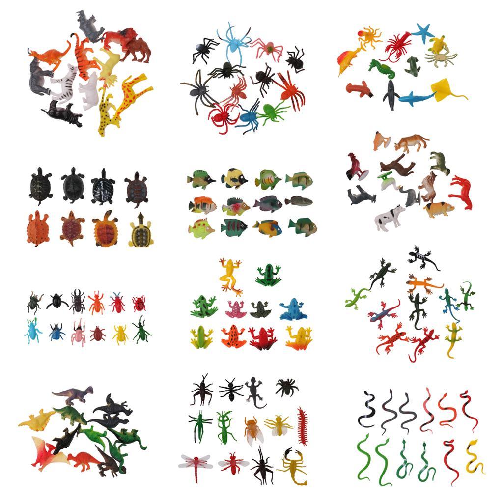 Animals Figure Toy Animal Rubber Model Educational Toys Playset Of 8/10/12pcs