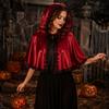 Red Short Capes Cloak with Breathable Polyester Fabric for Warm-Weather Coverage and Cool-Weather Layering