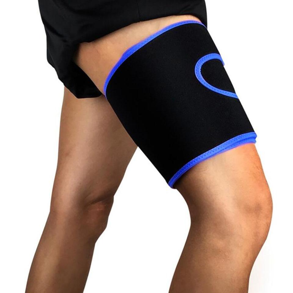 

1Pcs Exercise Thigh Guard Adjustable Compression Hiking Basketball Soccer Cycling Leg Warmers Immobilize Prevent Muscle Strain