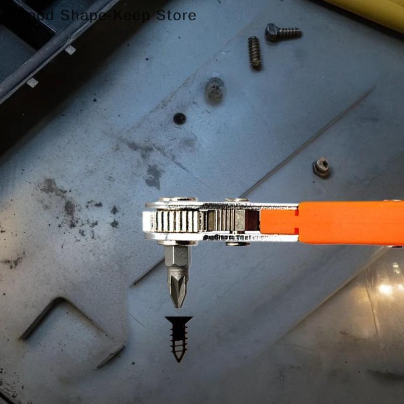 Multifunktions-Ratsche Schraubendreher, Mini-Steckschlüssel, Schnelle Handwerkzeuge, Heimwerker-Reparatur, 1 Stück