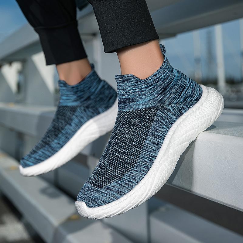 Amazon New Men's Shoes Autumn Breathable Sports Shoes Shock Absorption Couple Shoes Mesh Surface Casual One Pedal Lazy Shoes Tide