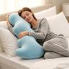 Adults Pea Pods Body Pillow Ice Silk Full Body Support Sleeping Pillow Ergonomic Soft Washable Cover Long Pillow for Side Sleepers