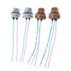 2Pcs T20 7443 W21/5W 7440 W21W Car Socket Adapter Base Female Plug Connect Wiring for Car Brake Lamp DRL Lamp Plastic+Wire