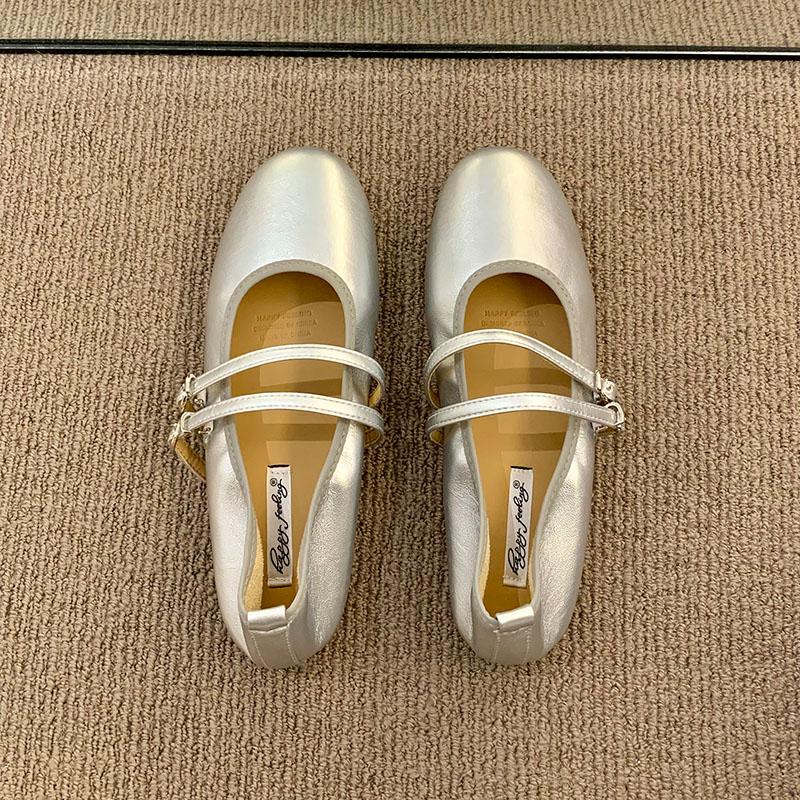 Fashion Fashion Buckle Strap Women Flats Mary Janes Shoes Soft Female Shallow Footwear Round Toe Ladies Flats With Shoes