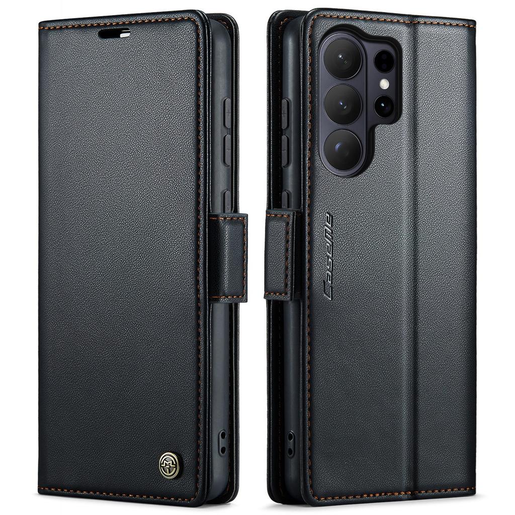 Leather Flip Wallet Card Case For Samsung Galaxy S26 Ultra S25 Edge S24 S23 S22 Plus FE Magnetic Charging Drop Protection Cover