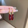 Модные женские красные серьги-капли, обручальные и свадебные серьги для невесты, вечерние ювелирные изделия, подарок LM