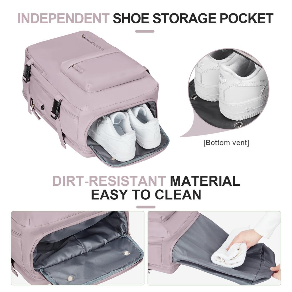 Expansion Travel Backpack for Women Men Airline Cabin Backpack Laptop Backpack, Backpack Carry On Luggage Weekend Bag for Women