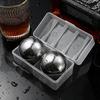 38/55MM Stainless Steel Ice Balls Reusable Round Metal Cooling Cubes Food Safe for Home Bar  Drinks