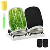 32Oz Sprouting Jar Kit 2 Wide Mouth Mason Jars with Stainless Steel Screen Lids Blackout Sleeves Stand Drip Tray Mason Jar Sprouting Set for Growing
