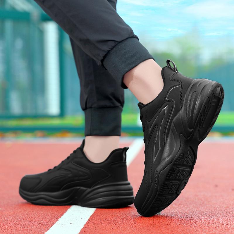 Low Top Sneakers Men Winged Tongue Emblem Printed Side Panel Chunky Pale Sole 39-47