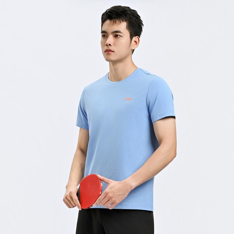 Li Ning Table Tennis Elite Series National Team Round Neck Comfortable Casual Quick Dry Breathable Lightweight Short Sleeve T-Shirt AHSW063-2