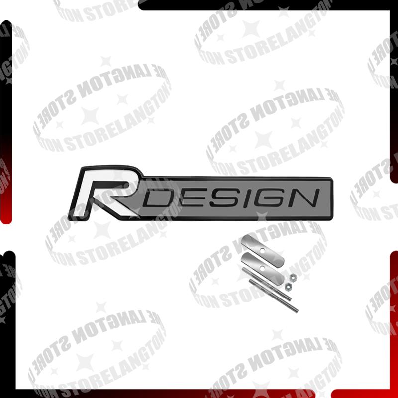 Metal Car Body R Design Grille Emblem Badge 3D Sticker Tail Decals For Volvo XC90 XC40 S60 XC60 V50 V40 V60 V70 S80 S40 C30 S60