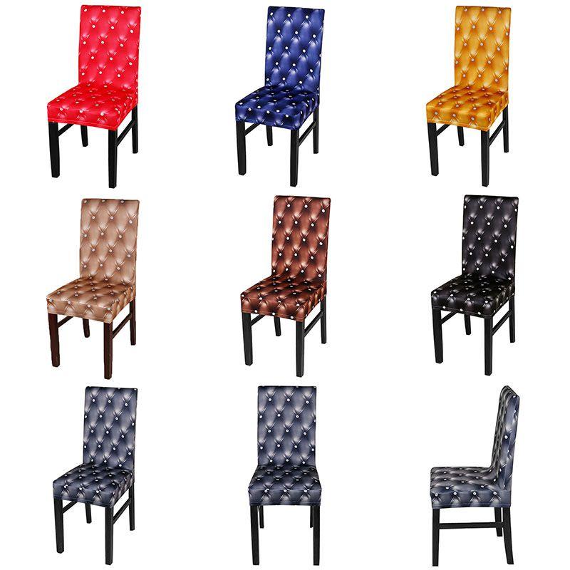 Elegant 3d Pattern Spandex Removable Stretch Chair Seat Covers With Soft Fabric Touch