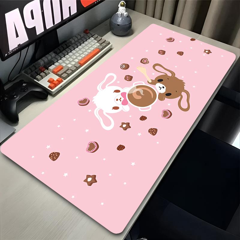 Mouse Pad Gaming New Mousepad Laptop Ssugar Bbunnies Cartoon Keyboard Pad NonSlip Soft Computer Anime Bunny Kawaii Desk Mat