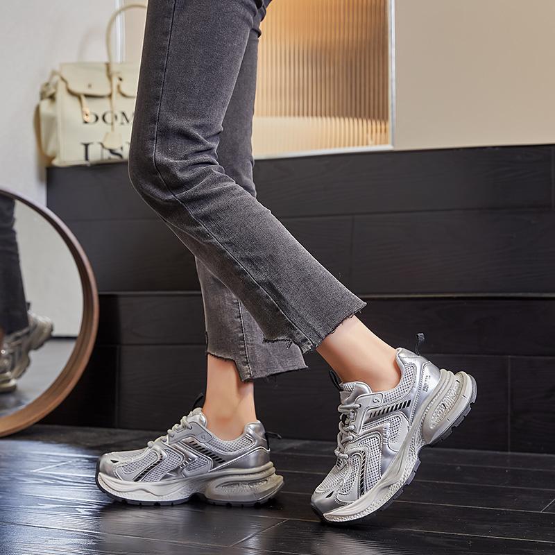 Thick Soled Women'ssneakers Shoes Breathable Running Shoes Women's Fashion Student Girls Shoes