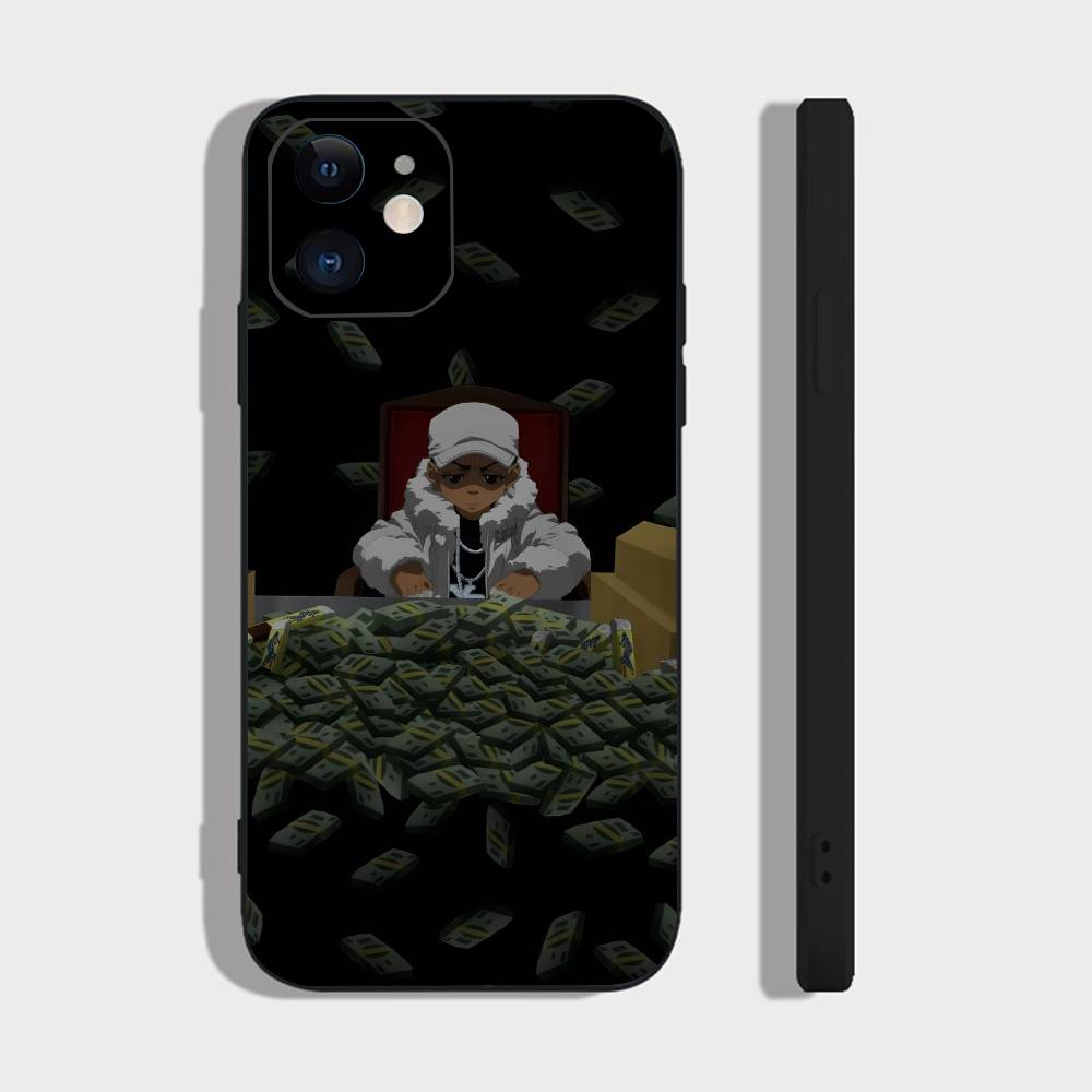 Cartoon The B-Boondocks For IPhone 15 16 14 Plus 13 12 11 17 Pro Max 17 Air Black Soft Phone Cover