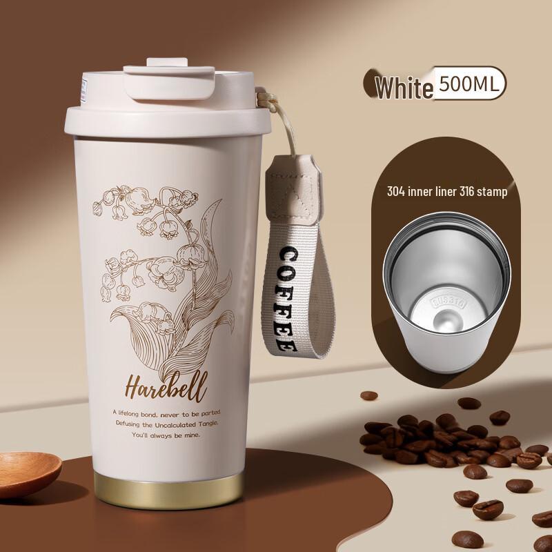 Shixun 500ml 304 Stainless Steel Dual-Drink Insulated Travel Mug