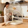 Kitchen Countertop Organizer Rack Multi Function Pot Lid Holder Cutting Board Shelf Utensil Drain Storage Stand for Home
