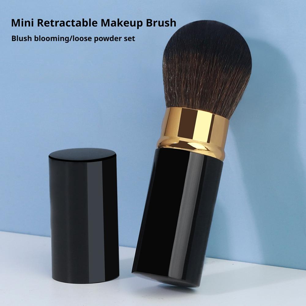 1 Stück Einziehbarer Pinsel Make-up Pinsel Puder Rouge Puder Kosmetikwerkzeuge Make-up Mini Multifunktional B2W3