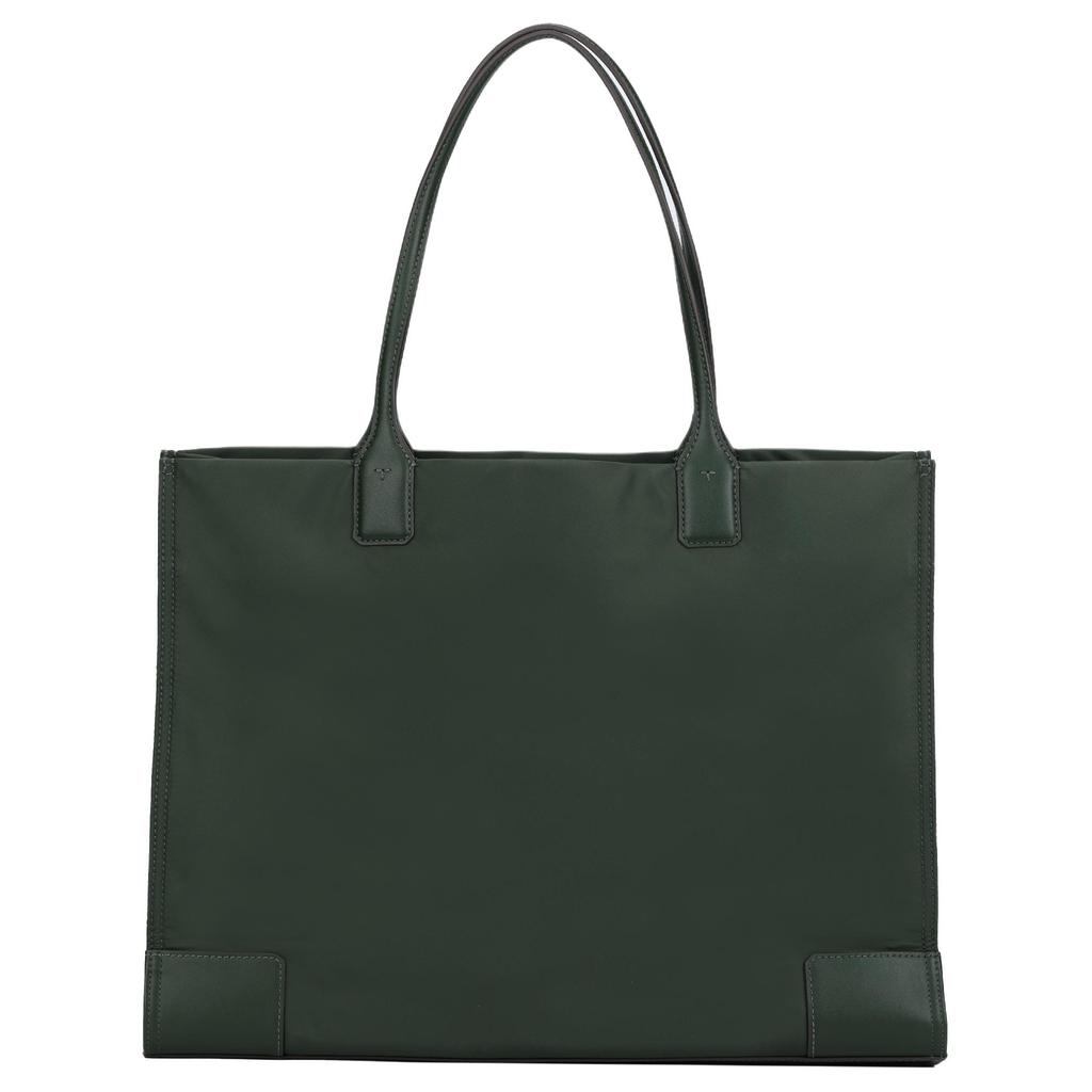 Tory Burch Ella Logo Magnetic Closure Fabric And Faux Leather Tote Bag Women Tote Bags Basil-Green 87116-312