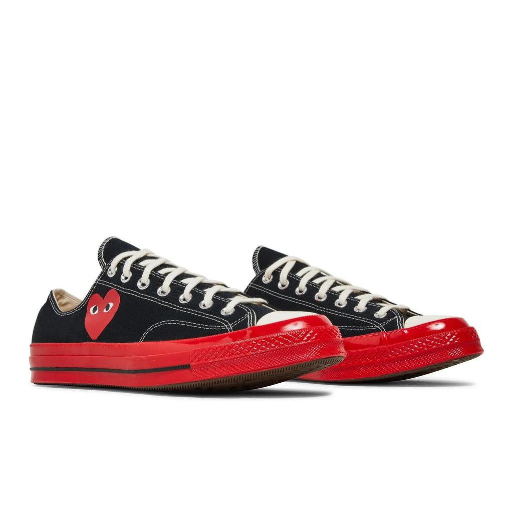 Converse Chuck 70 Low 'Black Red' (Unisex) Black / Red / Egret Canvas Shoes A01795C