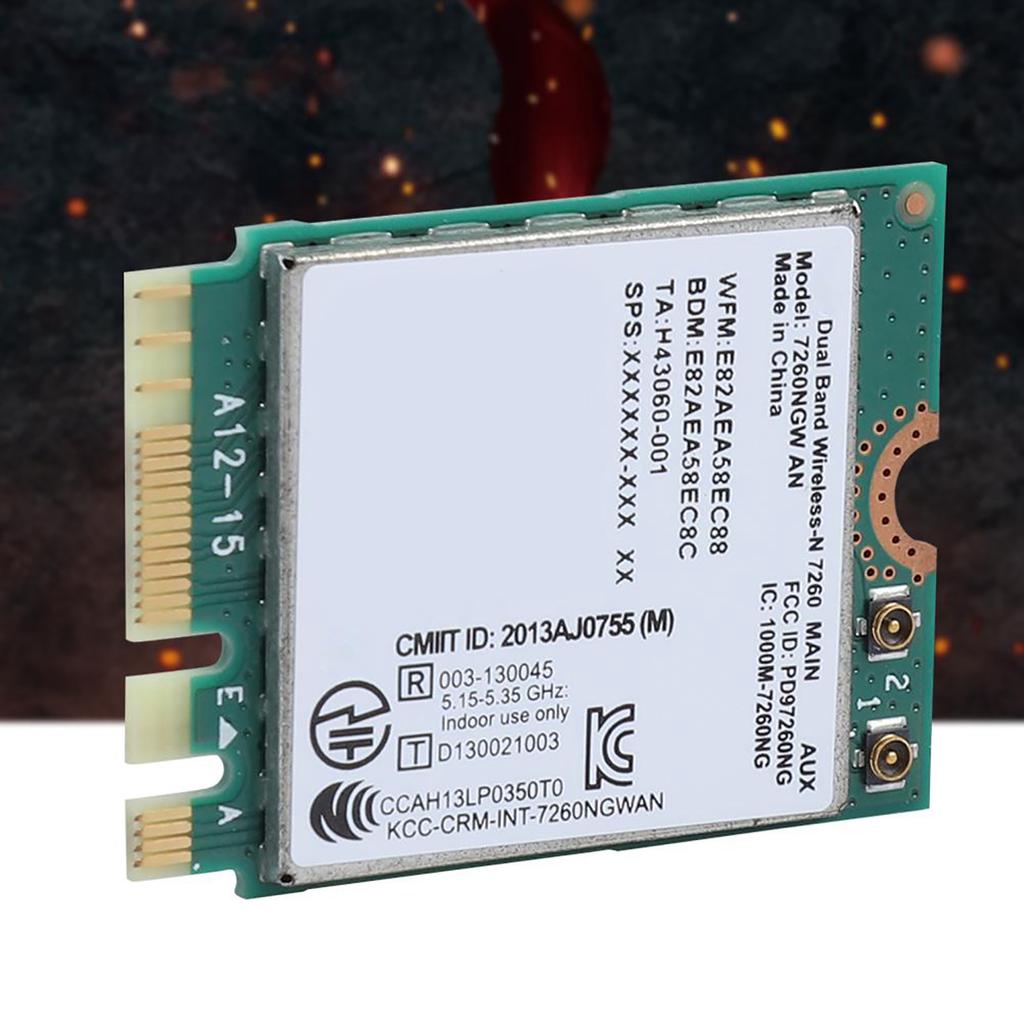 7260AN Wireless WIFI Card   Card  4.0 Dual Band 2.4GCelsius5G with NGFF M2 Interface for Shenzhou