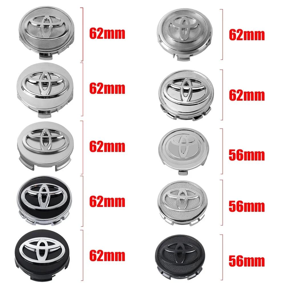 4PCS 62mm Car Wheel Center Cover Decoration Badge Car Hub Cap For Toyota C-hr Rav4 Yaris Hilux Avensis Prius Auris Corolla Cross