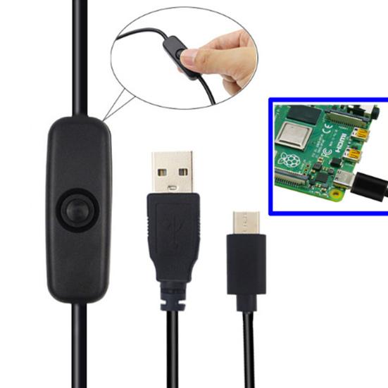 Yousheng 1/2/5Pcs 1/1.2/1.5M LED Night Light Power Cord ON/OFF Control Switch Power Cable with Switch Tabletop Lamp USB Switching Power Wire Line