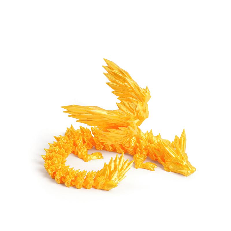 Creative 3D Printed Dragon Ornaments Flexible Articulated Gradient Color Dragon Crafts Children'S Toy Sets Gifts Desktop Decoration