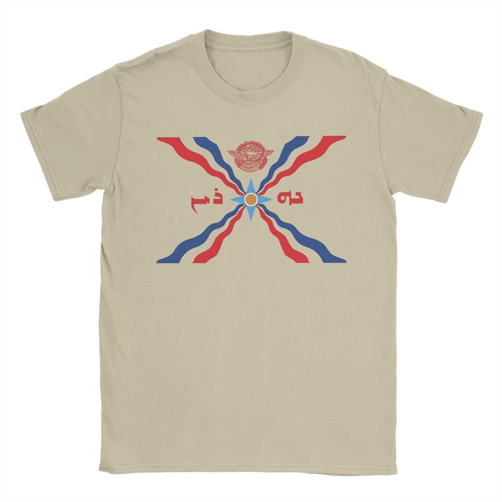 Assyrian Flag Cotton T Shirt For Couple Summer Vintage T Shirts O Neck Fashion Tee Shirt Oversized Dropshipping Tops