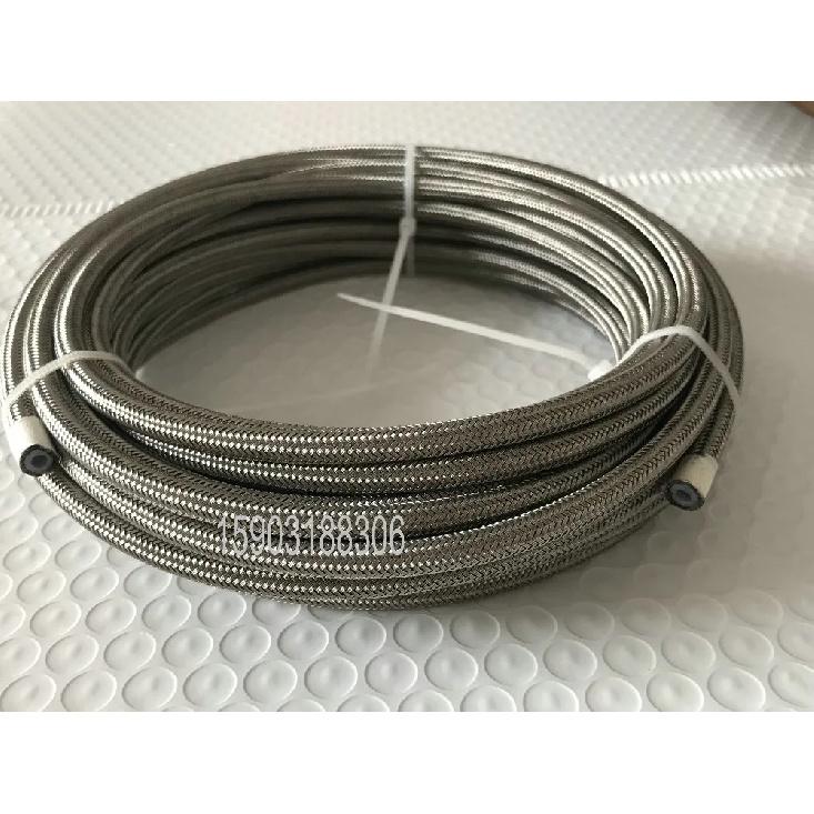 AN3 3AN Double Stainless Steel Braided PTFE Lined Brake Hose Line Car Motorcycle Hydraulic Brake Fuel Line Hose 10M