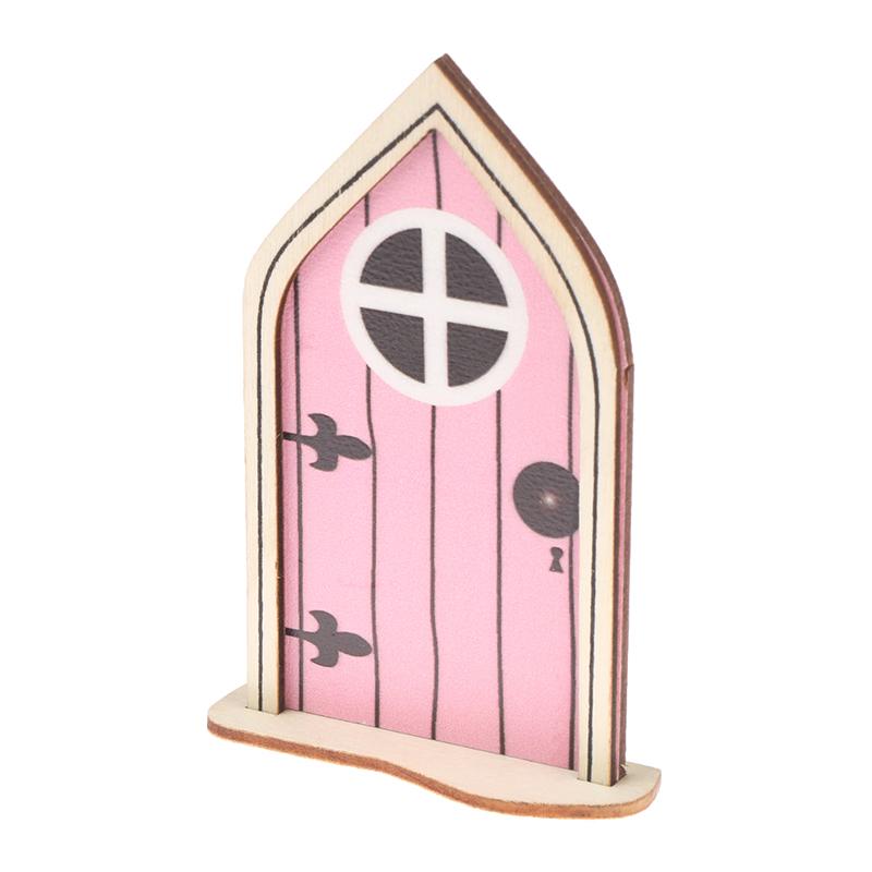 DIY Wooden Fairy Elf Door Craft Kit Christmas Door Decoration Vintage Miniature Fairy Garden Decor Dollhouse Accessories