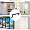 Long Base Sliding Barn Door Handle Black Barn Door Hardware Carbon Steel Handle  Garden Gates
