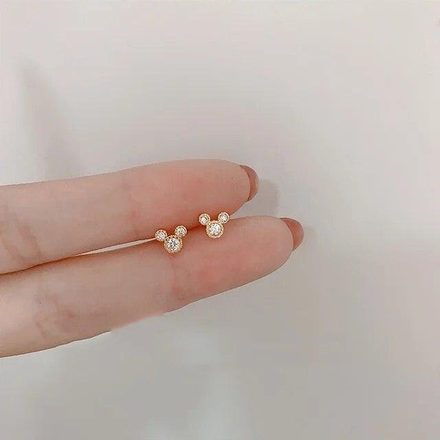 Multiple Style Earrings For Women Mini Zircon Candy Sweet Stud Ear Girls Flower Hypoallergenic Piercing Jewelry Fashion Gifts