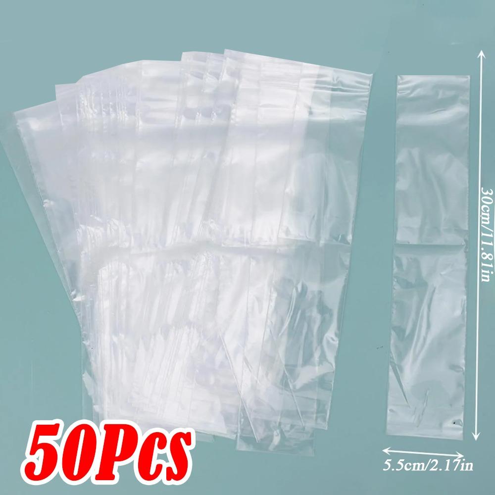 

50/100Pcs Transparent Freezing Bags Food Grade Ice Pop Mold Bags Summer Use 50Pcs-30*5.5cm
