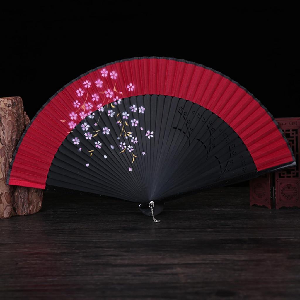 Geschäfts-Fächer-Set mit Fächeretui und Kirschblüten-Hase Japanisches Originaldesign Blüte [Jinchuan] Hochwertiges Taschentuch für Damen, & Design,