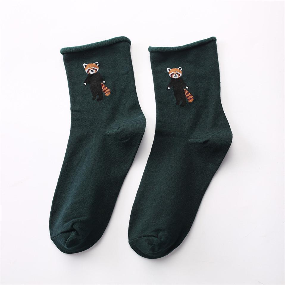 New Cotton Ankle Flamingo Socks Women Harajuku Woman Funny Sock Winter Wine Sock Happy Girl Sock