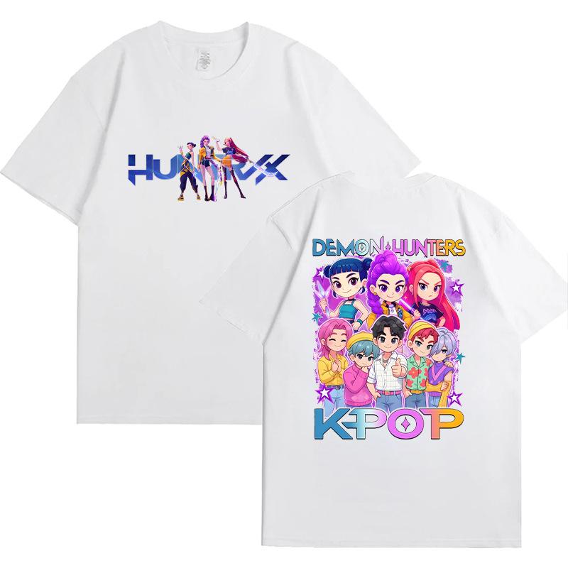 

T-Shirts women’s Double-sided Printed Pattern Short-sleeved Women s Short-sleeved Fashion T-shirt Loose Cotton Top S