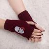 Women Girl Knitted Arm Fingerless Warm Winter Gloves Soft Warm Mitten