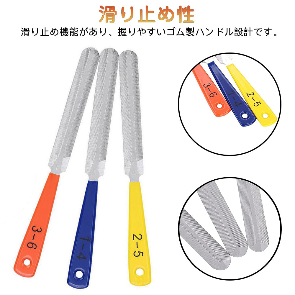 LIANHATA Guitar Nut Set of Groove Guitar String Instrument Tool Guitar Maintenance String Instrument Rust DIY Repair Parts Set of 3 File, File, 3,