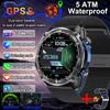 New Men Military GPS Map Smart Watch T-Rex3 Compass 4GB Memory 1000mAh Battery 10ATM Waterproof HD Bluetooth Call Smartwatch