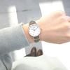 J-AXIS Embossed Retro Watch BL1211, Orange, Faux Leather Strap, Round Case, Elegant Unique Design, Women's