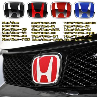 Car Hood Front Bonnet Grill Rear Trunk Emblem Logo Badge Sticker Decal For Civic Accord CRV Hrv Jazz Auto Accessories