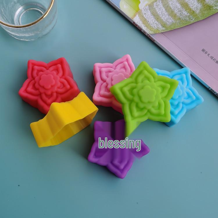 Colorful Silicone Rose Baking Molds - 5CM Cake & Muffin Cups, Pudding, Jelly, and Soap Molds
