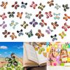 40 Pcs Magic Flying Butterfly, Fairy Flying Toys Rubber Band Powered Wind Up Flying Butterfly Flying Butterfly Cards Butterfly Toy for Book Card