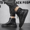 New autumn and winter high-top shoes Martin boots casual shoes British men's boots high-top medium tube shoes