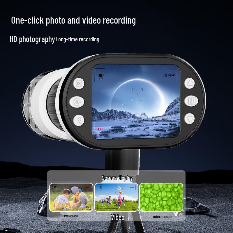 Xueyouma High Definition Digital Microscope with Display for Children and Students' Science Education