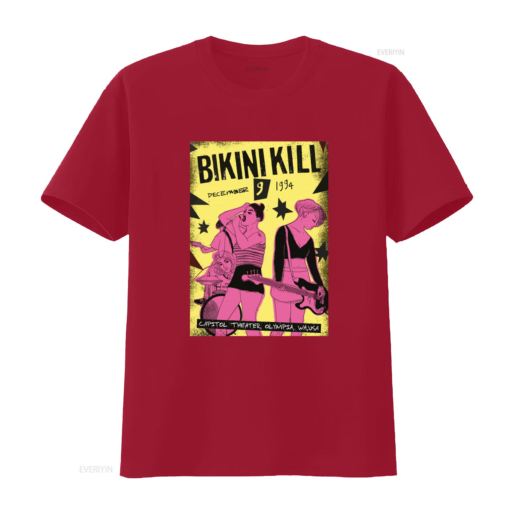 

Bikini Kill Band 1994 Concert T Shirt Black All Sizes Perfect for Fans vintage Washed fashion Slightly Soft Unisex Versatile S